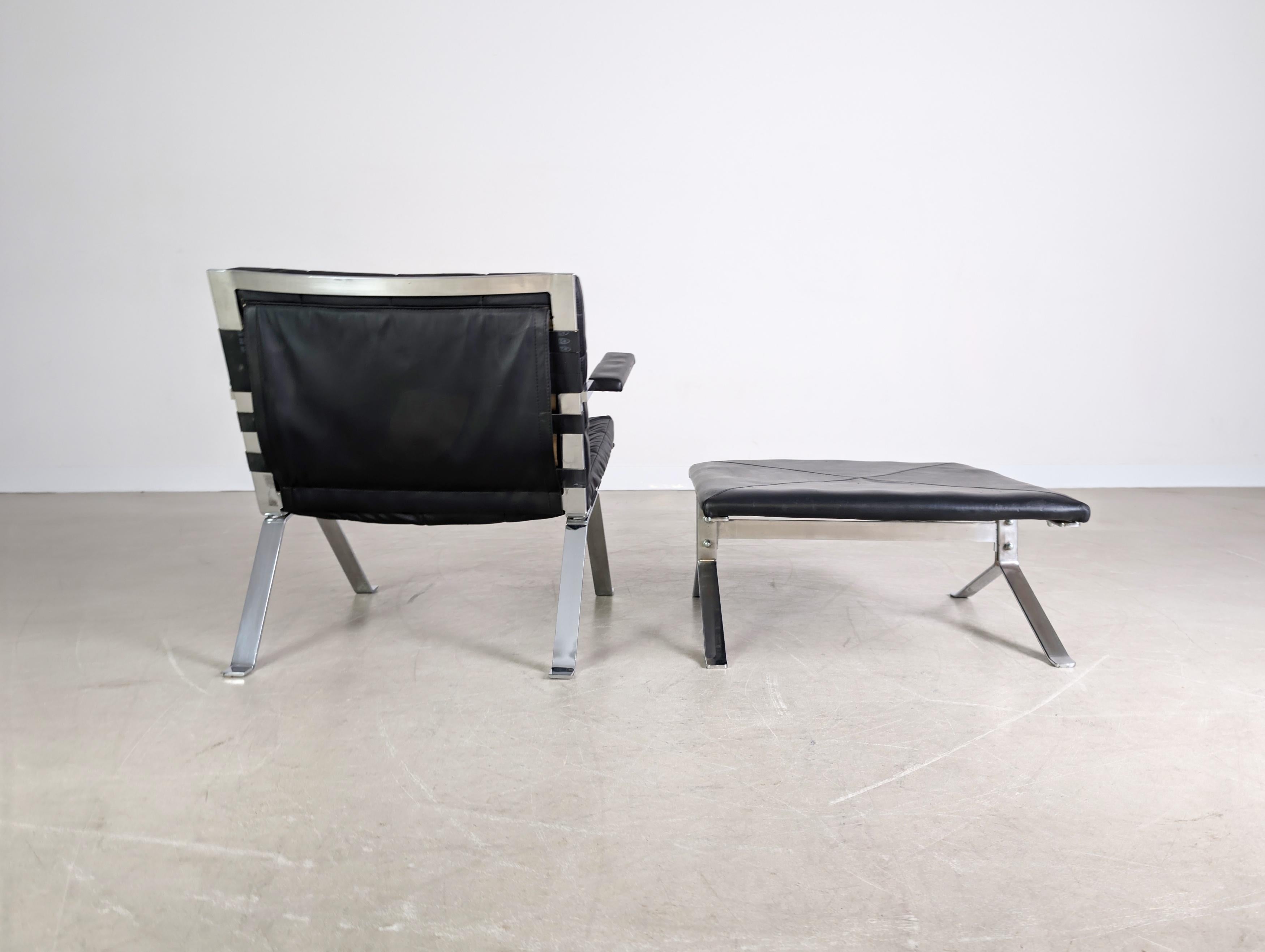 Hans Eichenberger Sessel Eurochair 1600 WK Möbel + Ottoman (Ende des 20. Jahrhunderts) im Angebot