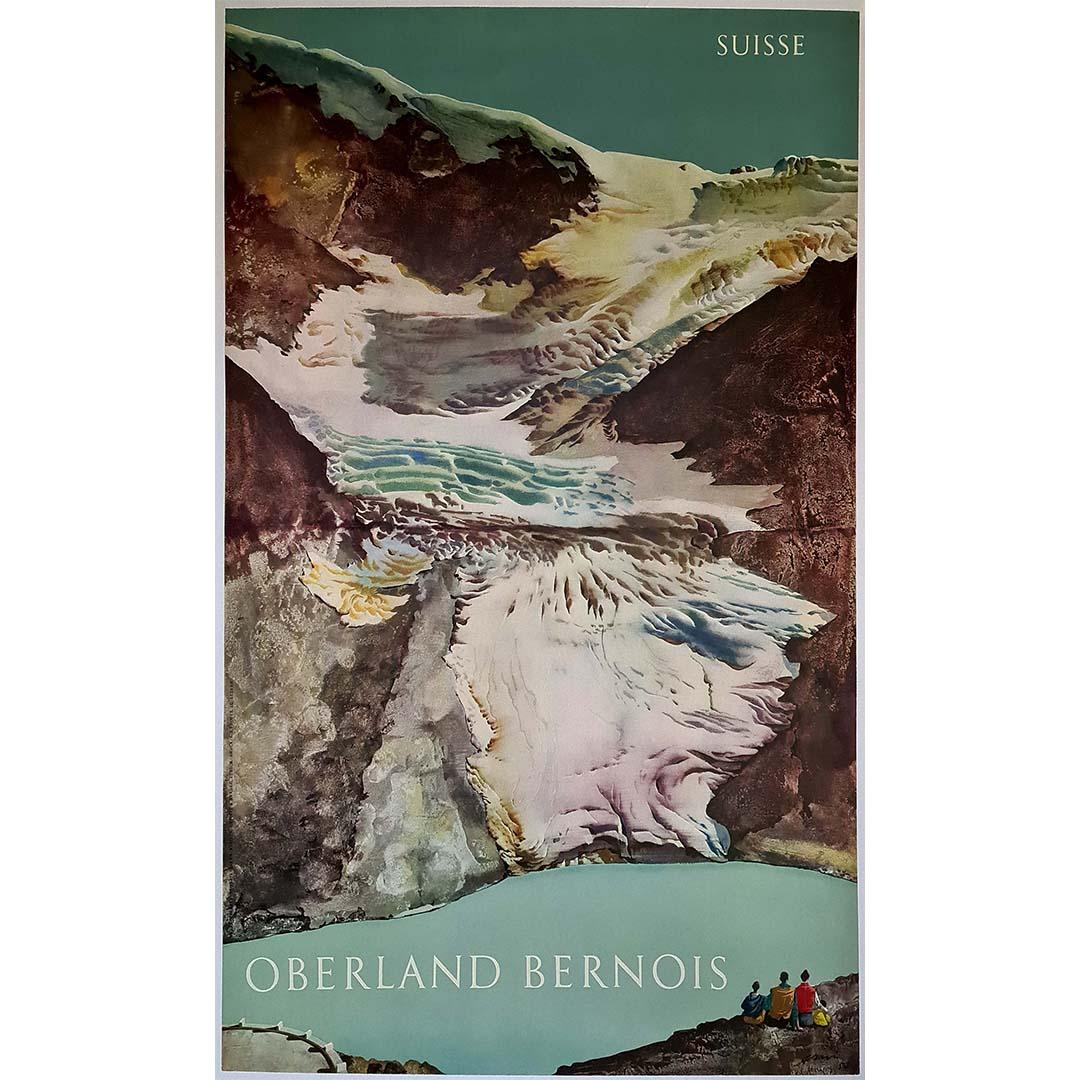 Famous tourist poster of Hans Erni ( 1909- 2015 ) for the Bernese Oberland in Switzerland. It uses his surrealist way of representing the landscape.

The Swiss painter Hans Erni was born in Lucerne in 1909. He first worked as an architect's
