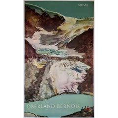 1955 famous tourist poster of Hans Erni for the Bernese Oberland in Switzerland