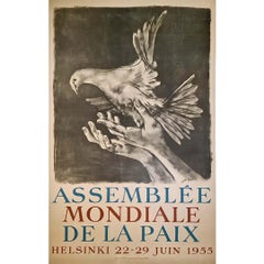 1955 original poster by Hans Erni - World Peace Assembly