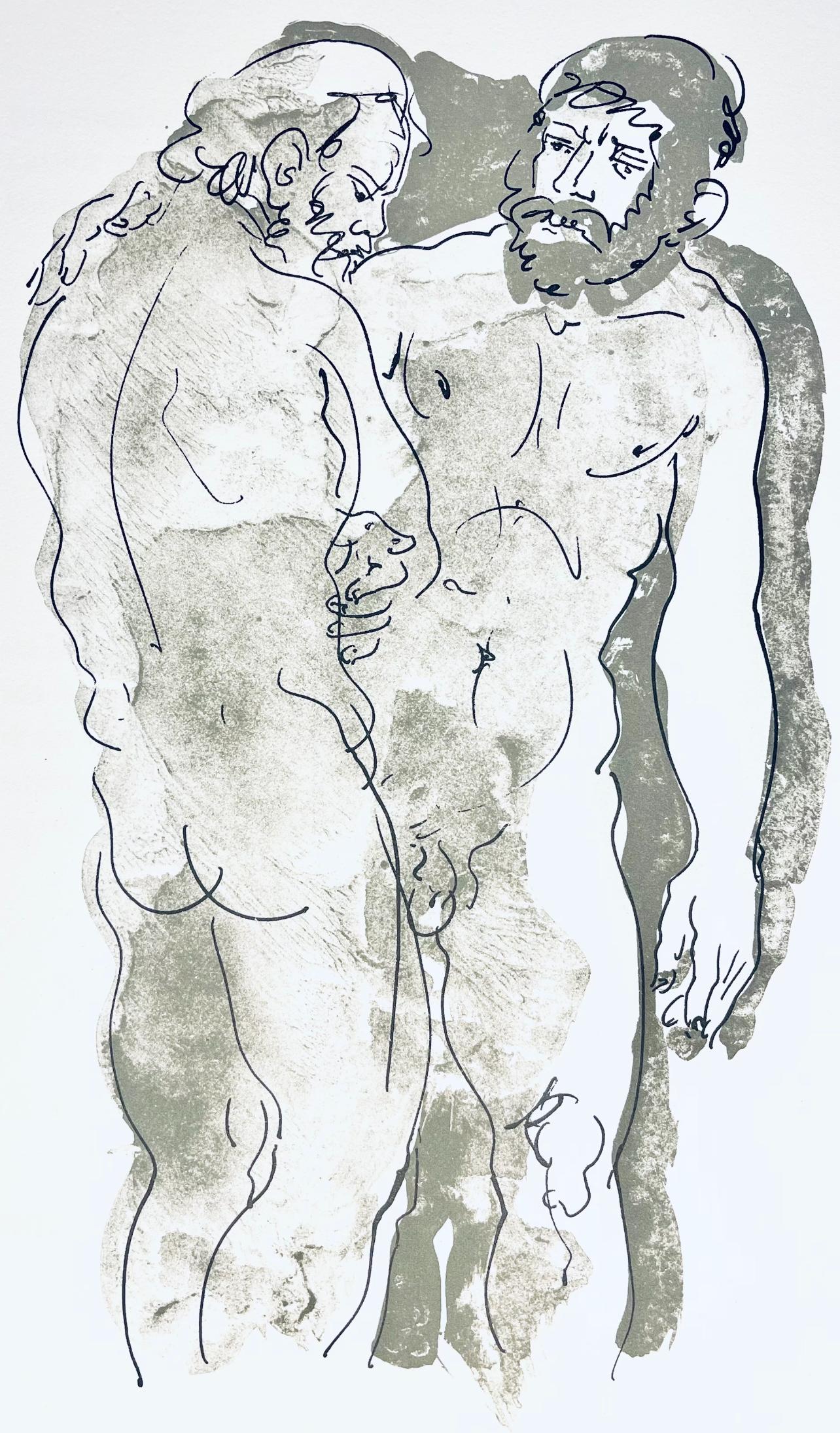 Lithographie auf Vélin Chiffon de Rives Papier. Unsigniert und nicht nummeriert, wie ausgegeben. Guter Zustand. Anmerkungen: Aus dem Folio, Réflexions Simples Sur Le Corps, Ayant Inspiré Des Lithographies Originales a Hans Erni, 1967. Herausgegeben
