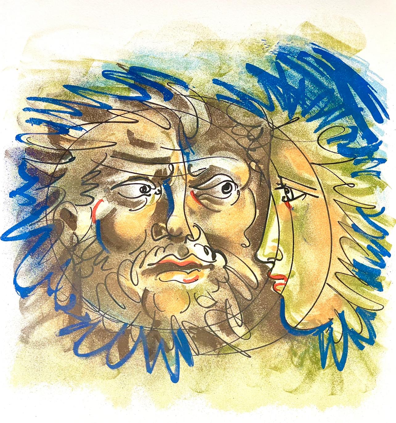 Lithographie auf Vélin Chiffon de Rives Papier. Unsigniert und nicht nummeriert, wie ausgegeben. Guter Zustand. Anmerkungen: Aus dem Folio, Réflexions Simples Sur Le Corps, Ayant Inspiré Des Lithographies Originales a Hans Erni, 1967. Herausgegeben