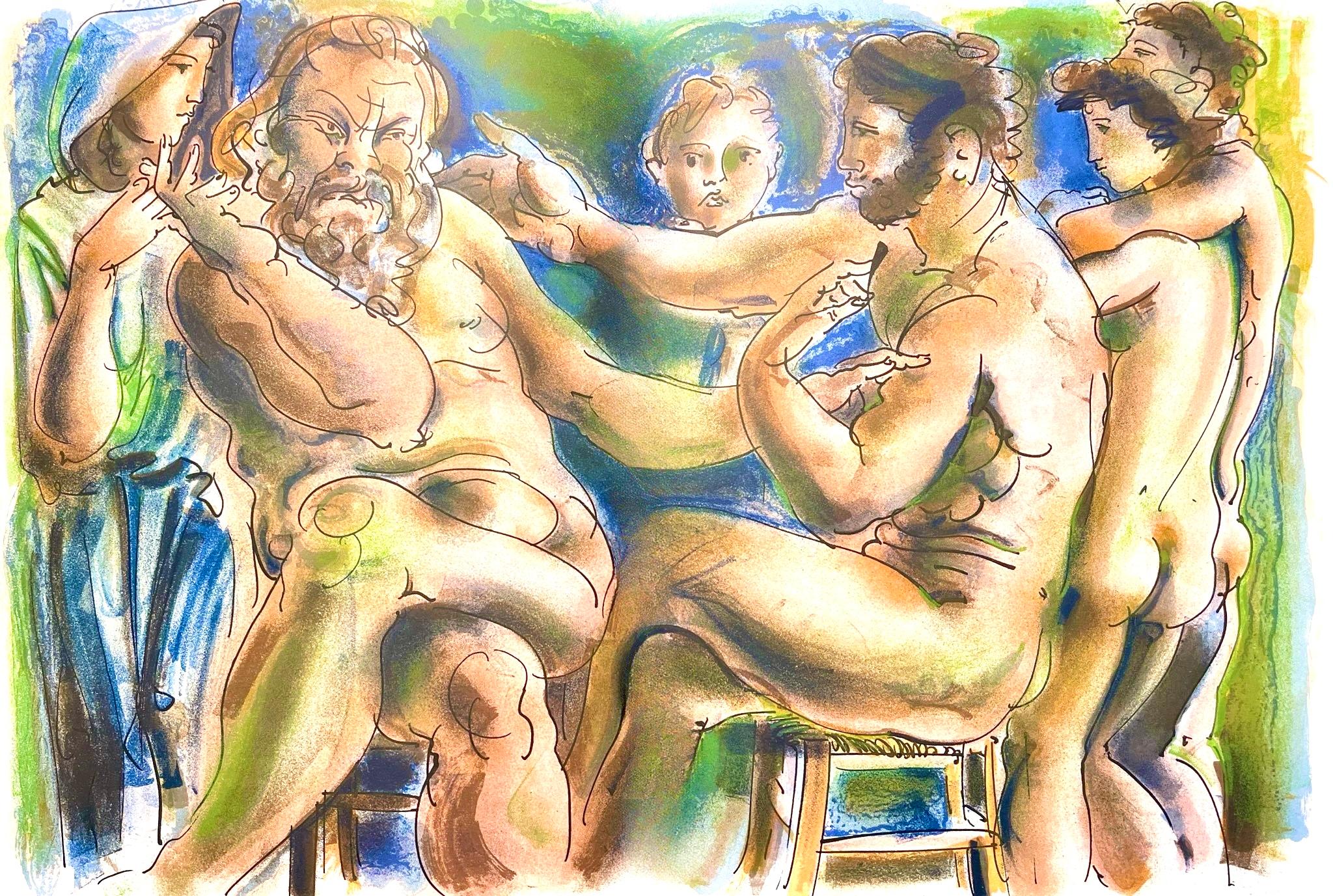 Litografía sobre papel vélin chiffon de Rives. Sin firmar y sin numerar, tal como se publicó. Buen estado, con pliegue central, tal como se publicó. Notas: Del folio, Réflexions Simples Sur Le Corps, Ayant Inspiré Des Lithographies Originales a Hans