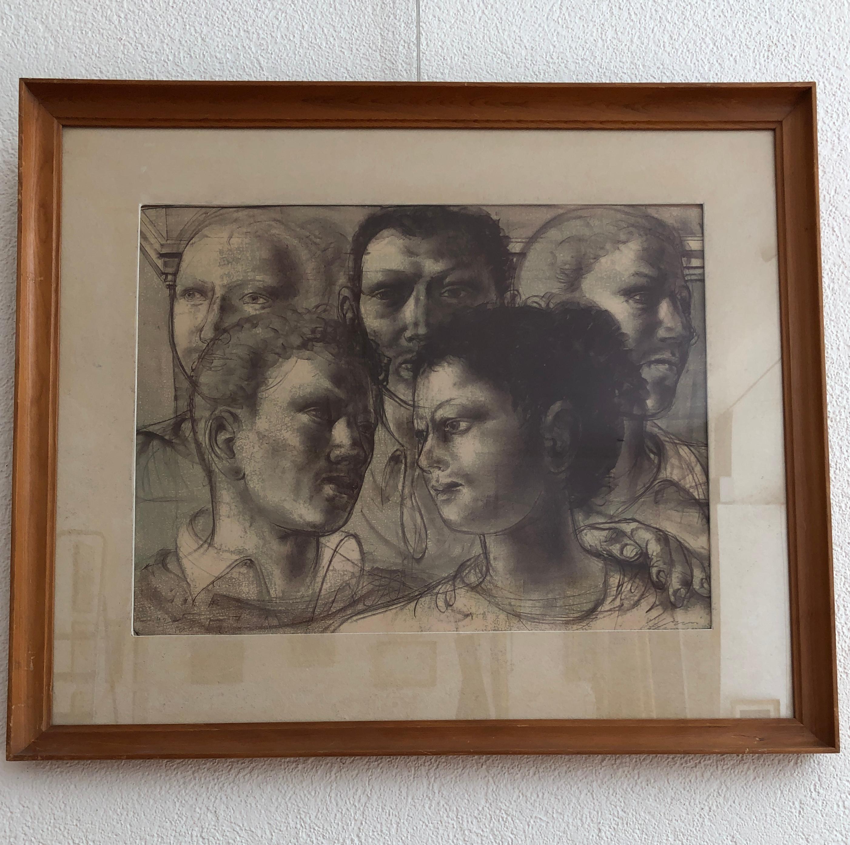 Faces - Print by Hans Erni