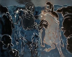 Horses 2, Israël (1966) par Hans Erni - Lithographie 50x70 cm