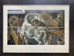Horses (1970) by Hans ERNI - Print 37x61 cm