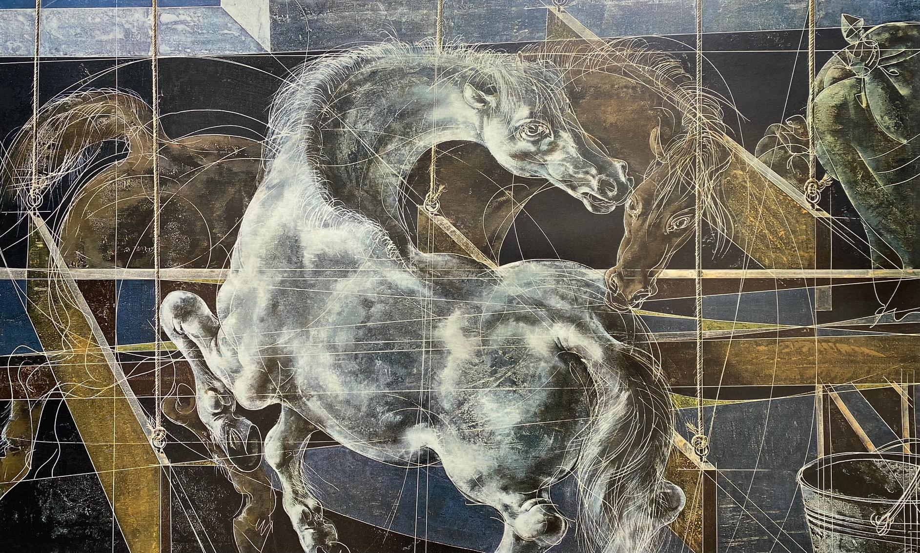 Pferde (1970) von Hans ERNI - Druck 37x61 cm