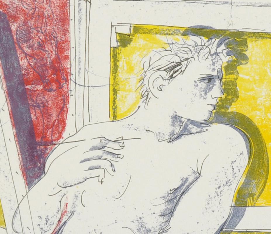 Der Maler und sein Modell (Französische Schule), Print, von Hans Erni