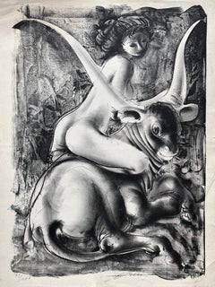 L'enlèvement d'Europe by Hans Erni - Print 43x60 cm