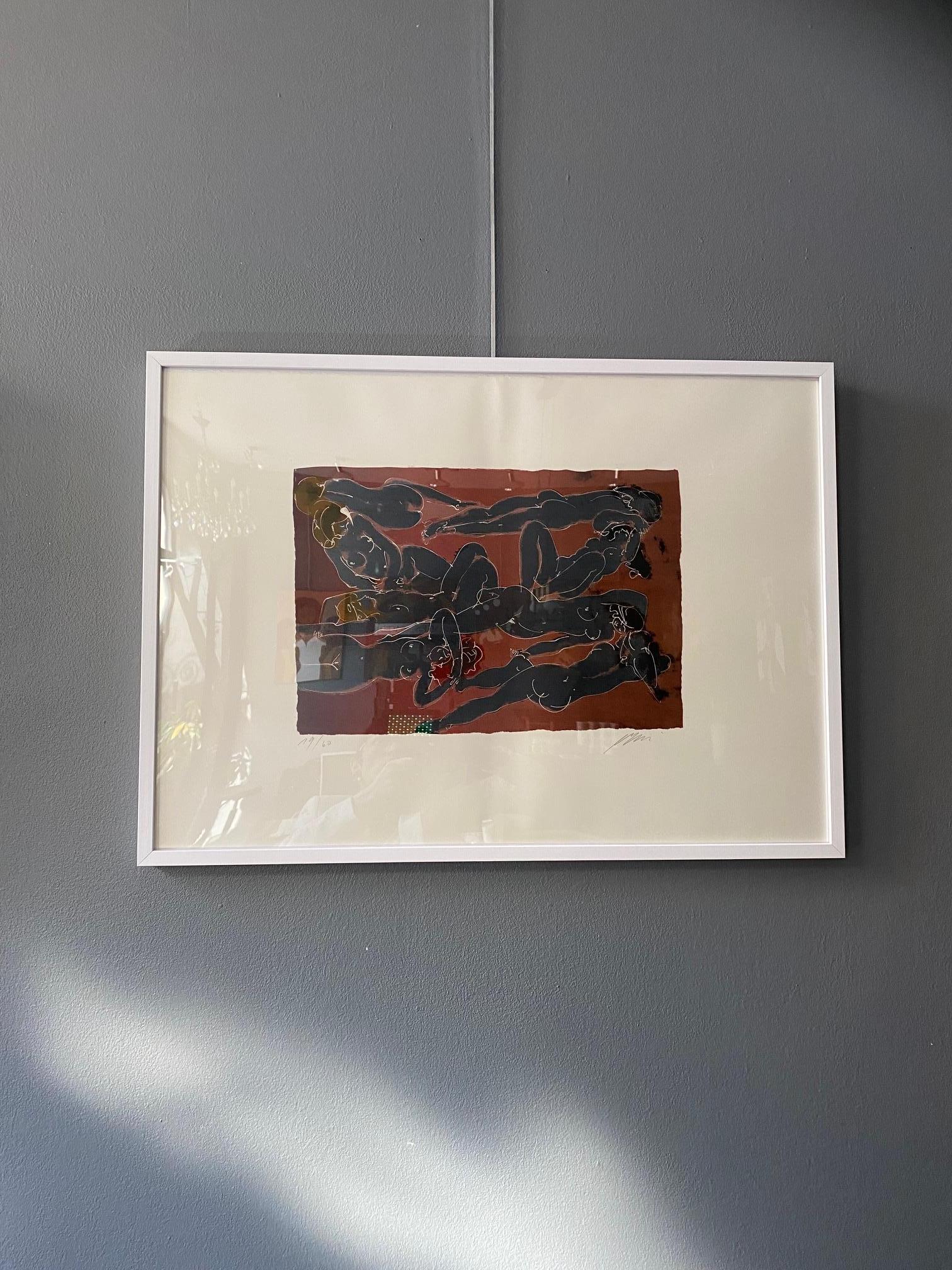 Desnudos 2, Israel de Hans Erni - Litografía 50x70 cm en venta 2