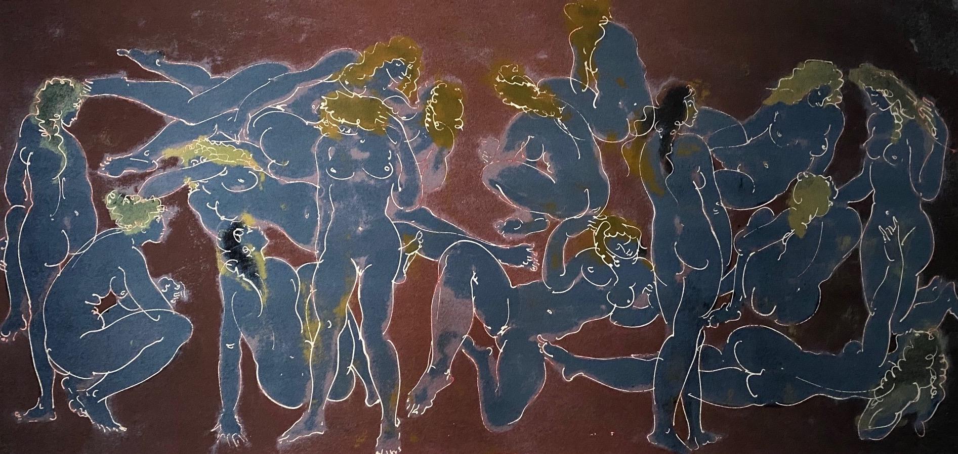 Nudes, Israel (1966) by Hans Erni - Lithograph 50x70 cm
