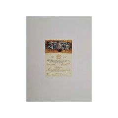 Original 1987 Hans Erni Château Mouton Rothschild Poster, Pauillac