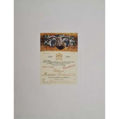 Original 1987 Hans Erni Château Mouton Rothschild Poster, Pauillac