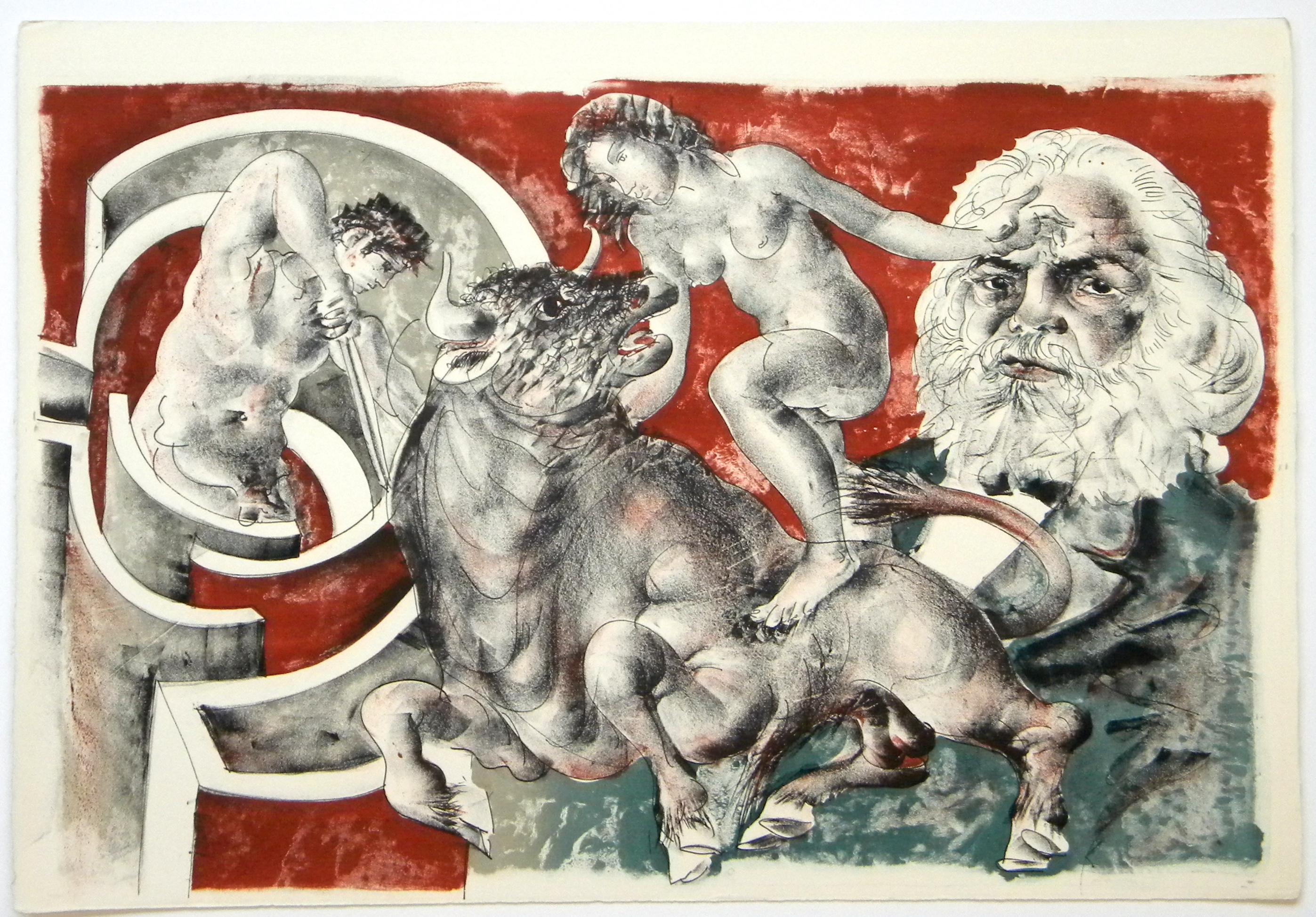 original lithograph - Print by Hans Erni