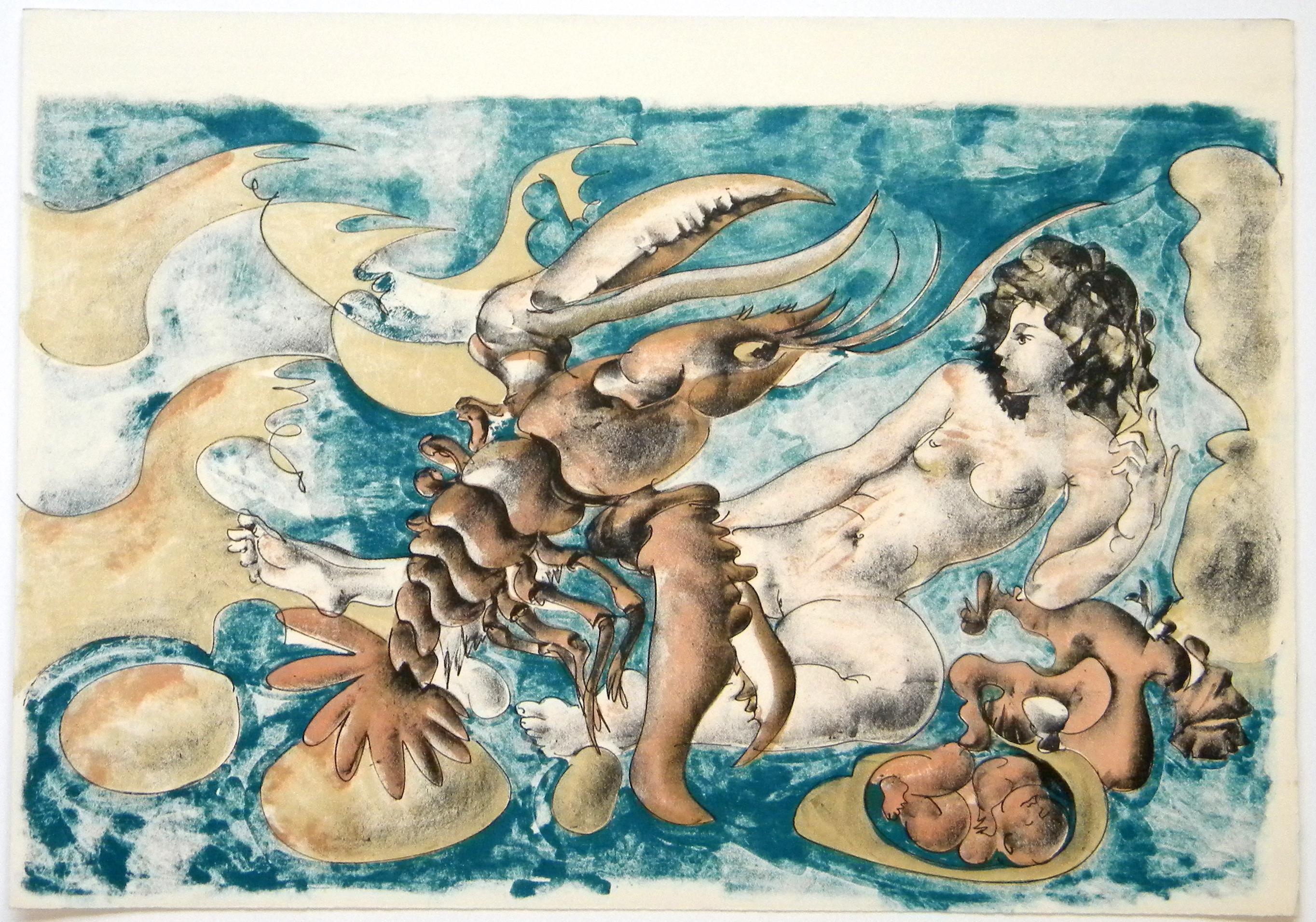 original lithograph - Print by Hans Erni