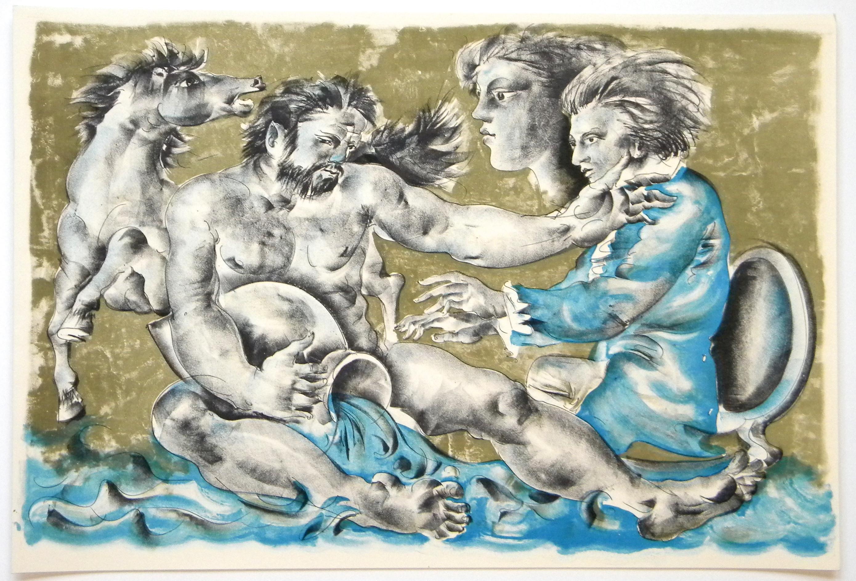lithographie originale - Print de Hans Erni