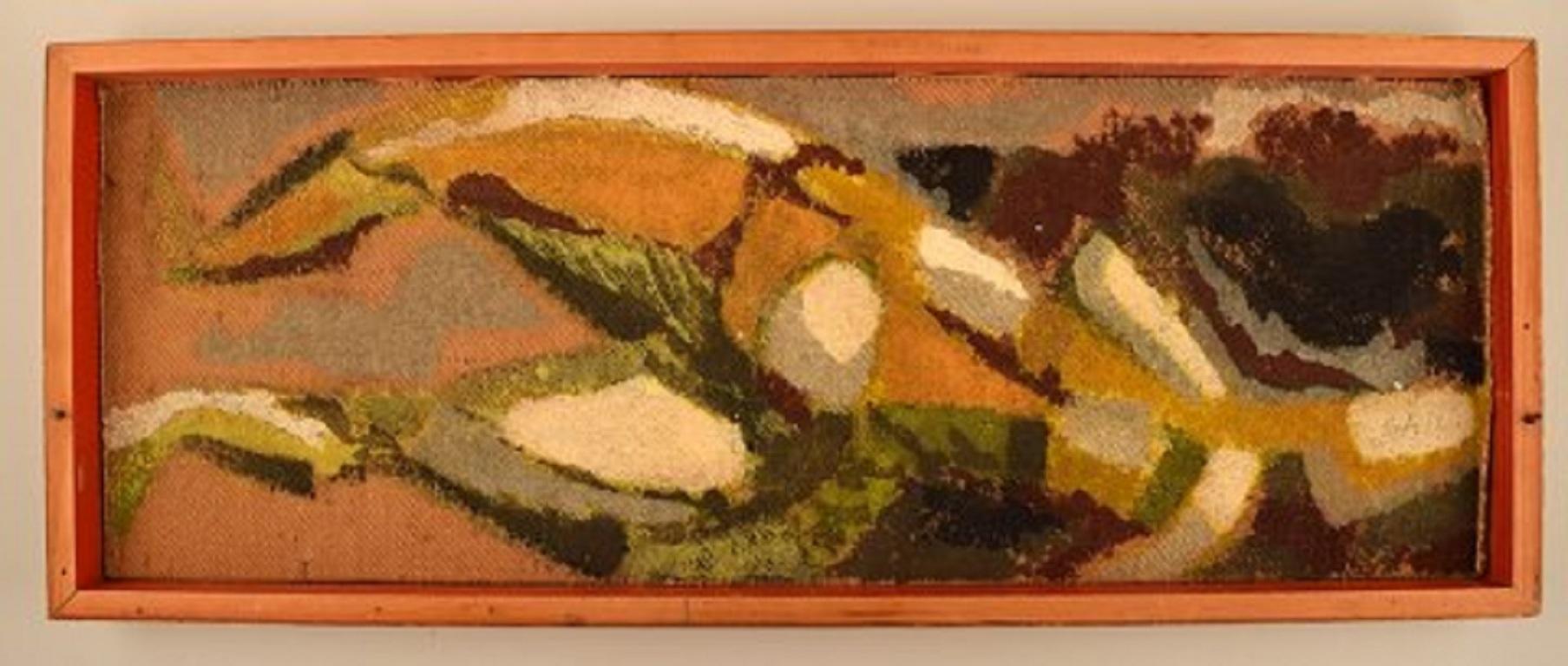 Hans Fagerström, Sweden, Oil on Board, Modernist Composition, 1960s In Excellent Condition For Sale In Copenhagen, DK