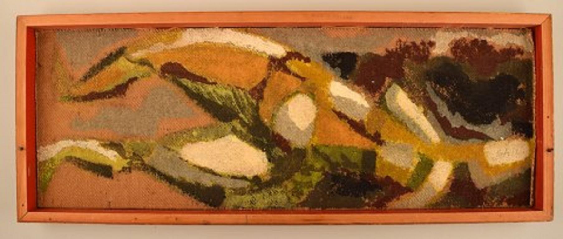 Mid-20th Century Hans Fagerström, Sweden, Oil on Board, Modernist Composition, 1960s For Sale