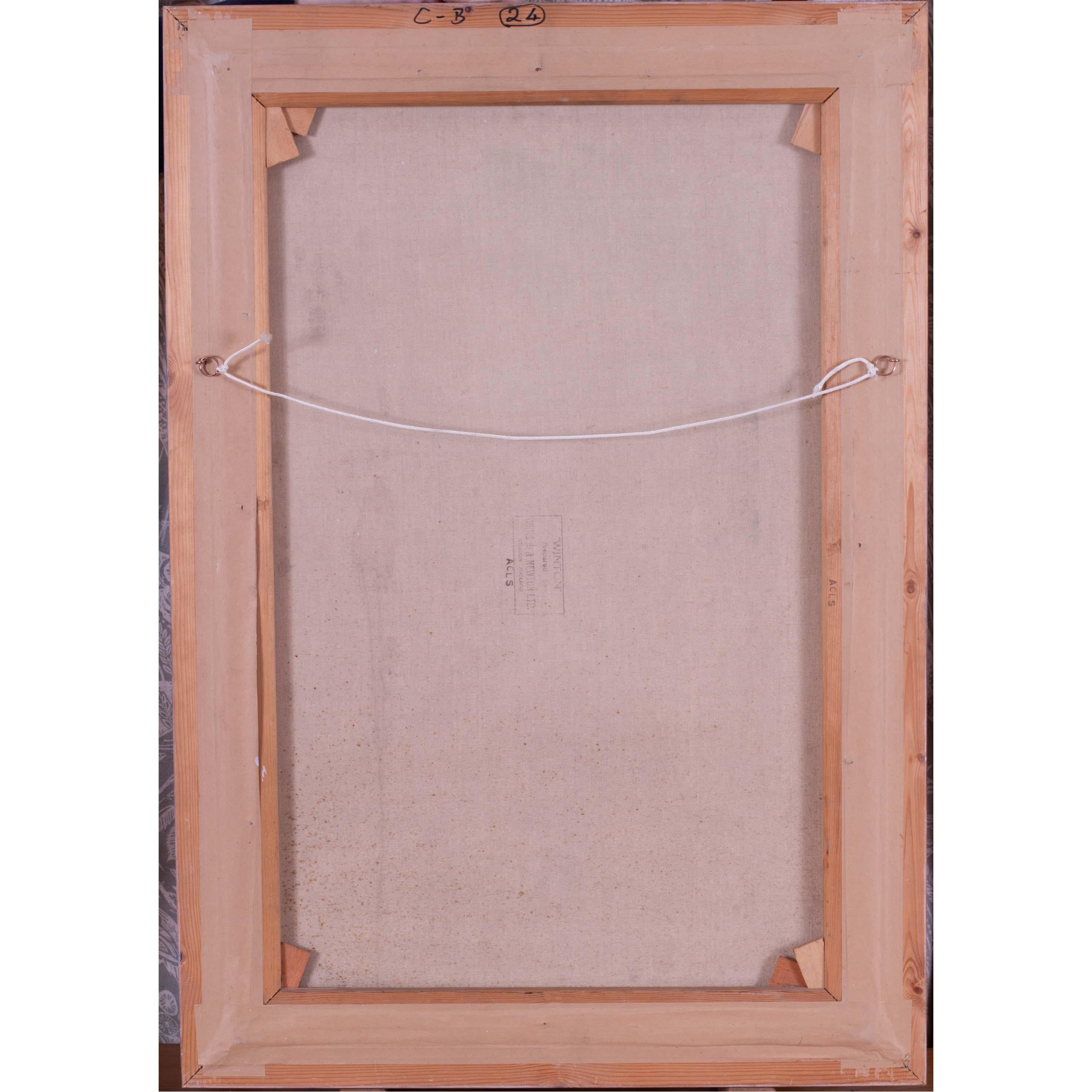 Sunflower and mask, 1982 oil on canvas by Hans Feibusch, British For Sale 6