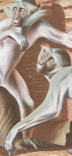 Hans Feibusch, Monkeys, S.P.16., from School Prints Ltd., 1946 (after)