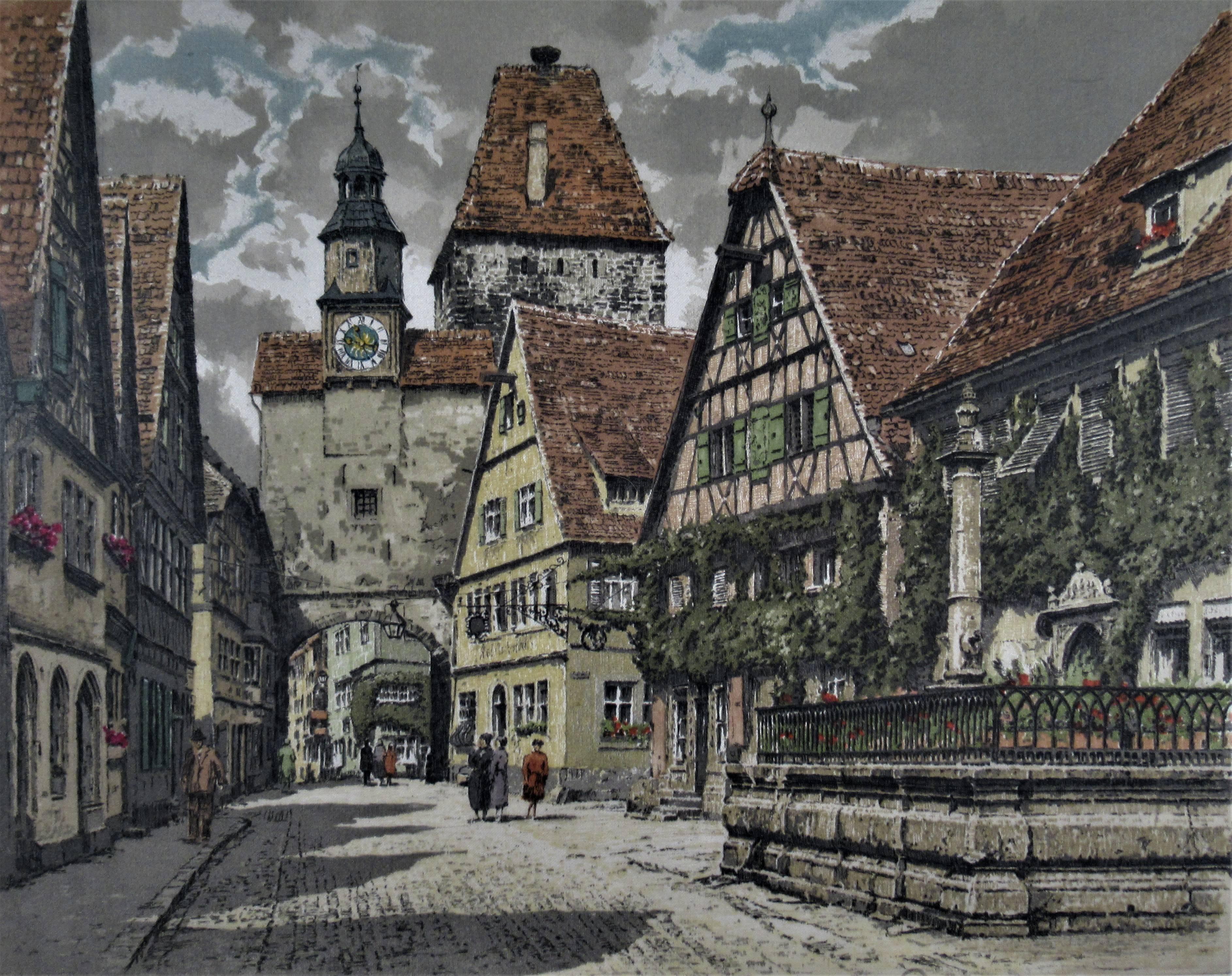 European Village - Print by Hans Figura