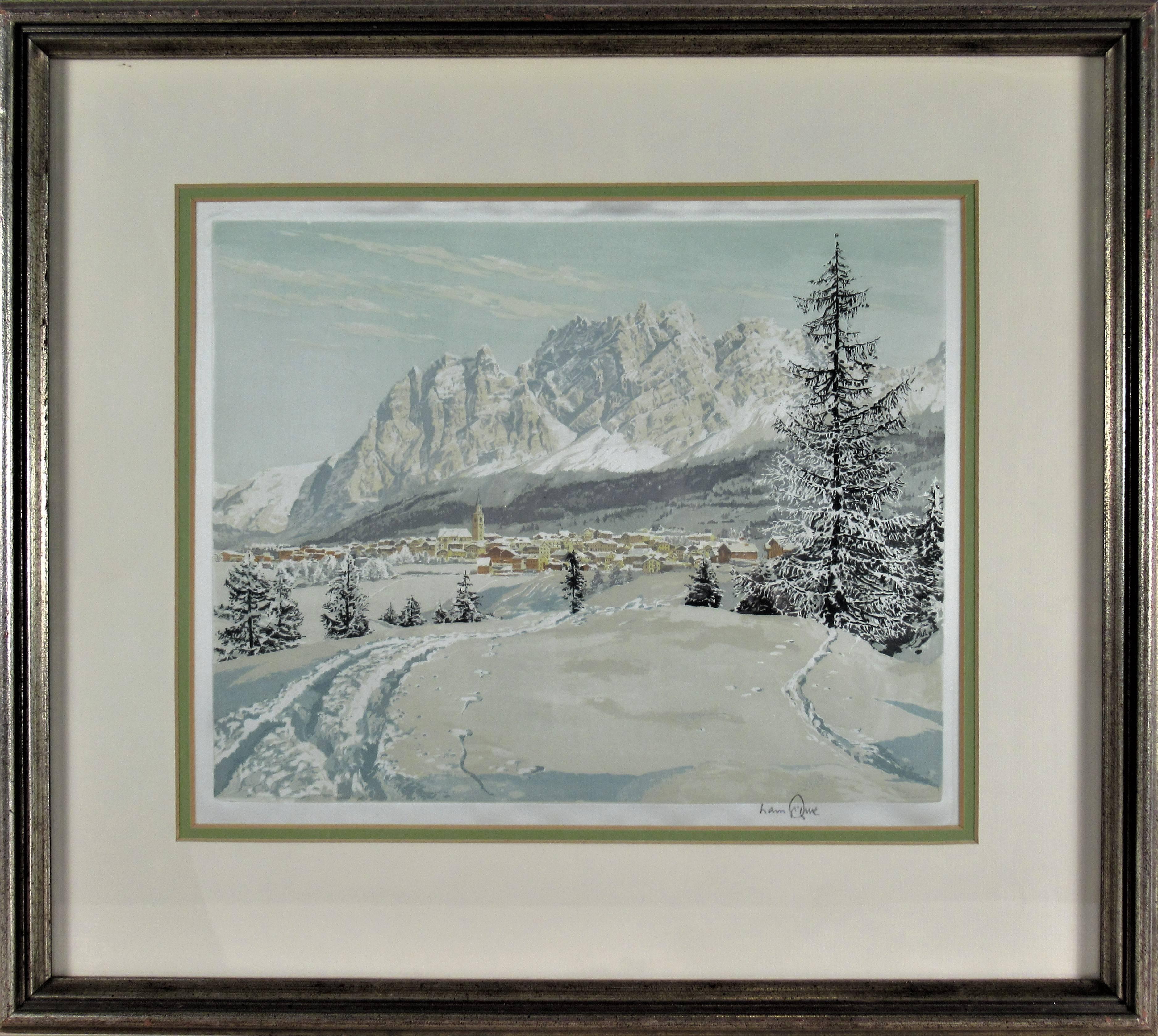 Hans Figura Figurative Print - Peak of Wilder Kaiser, Kitzbuhelhom, Tyrol Alps