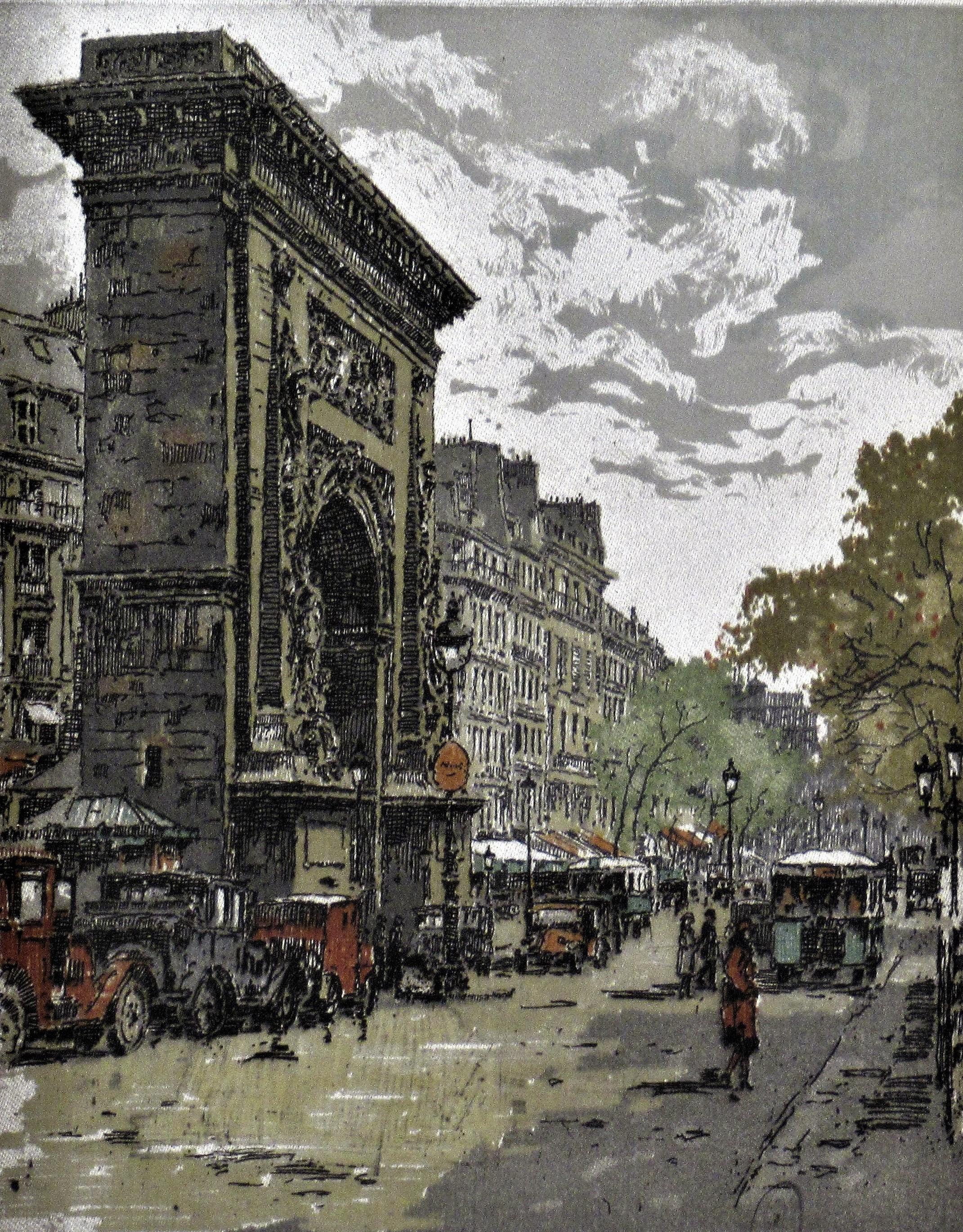 La Porte Saint Denis, Paris - Print de Hans Figura