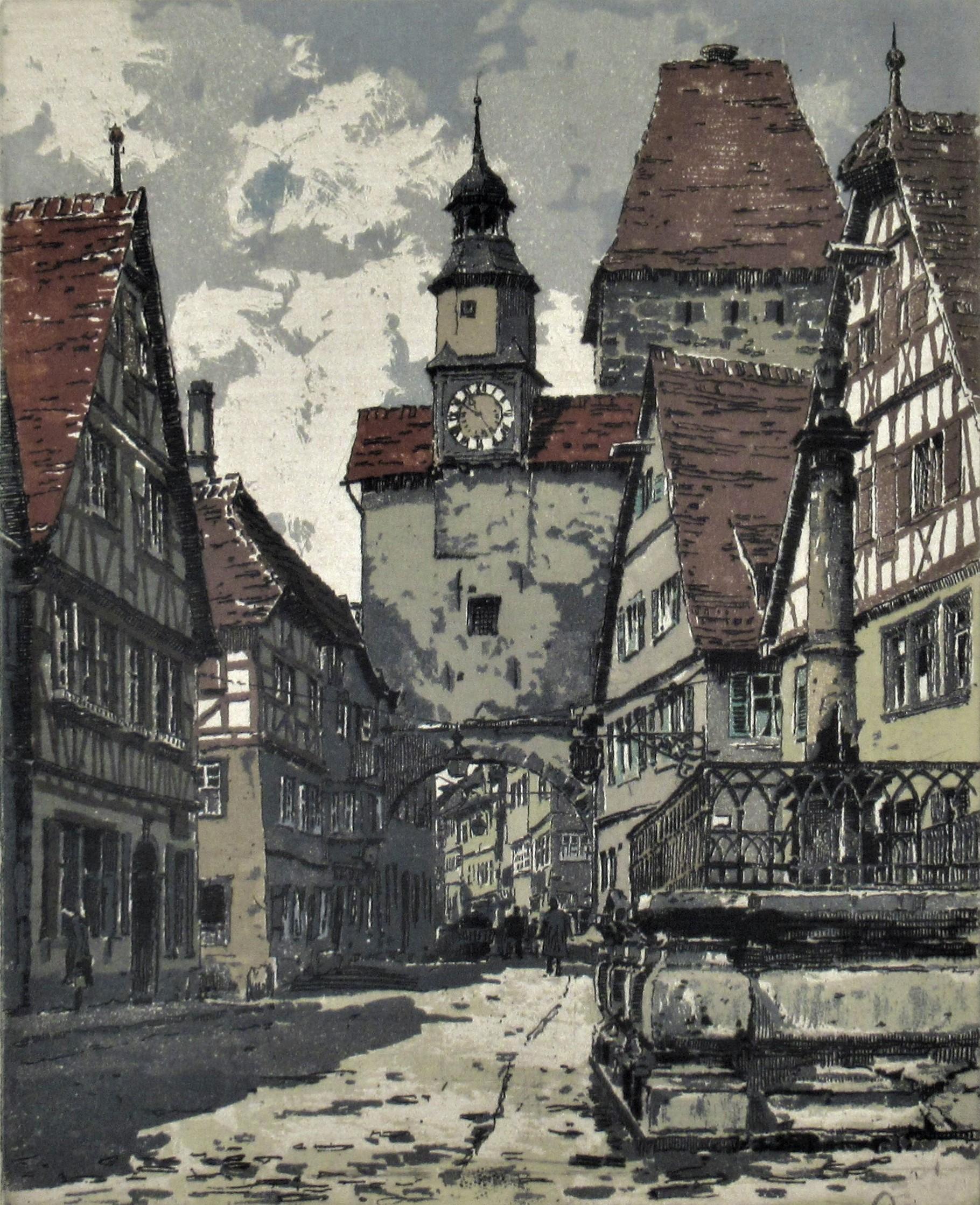 Rothenburg, Germany - Print by Hans Figura