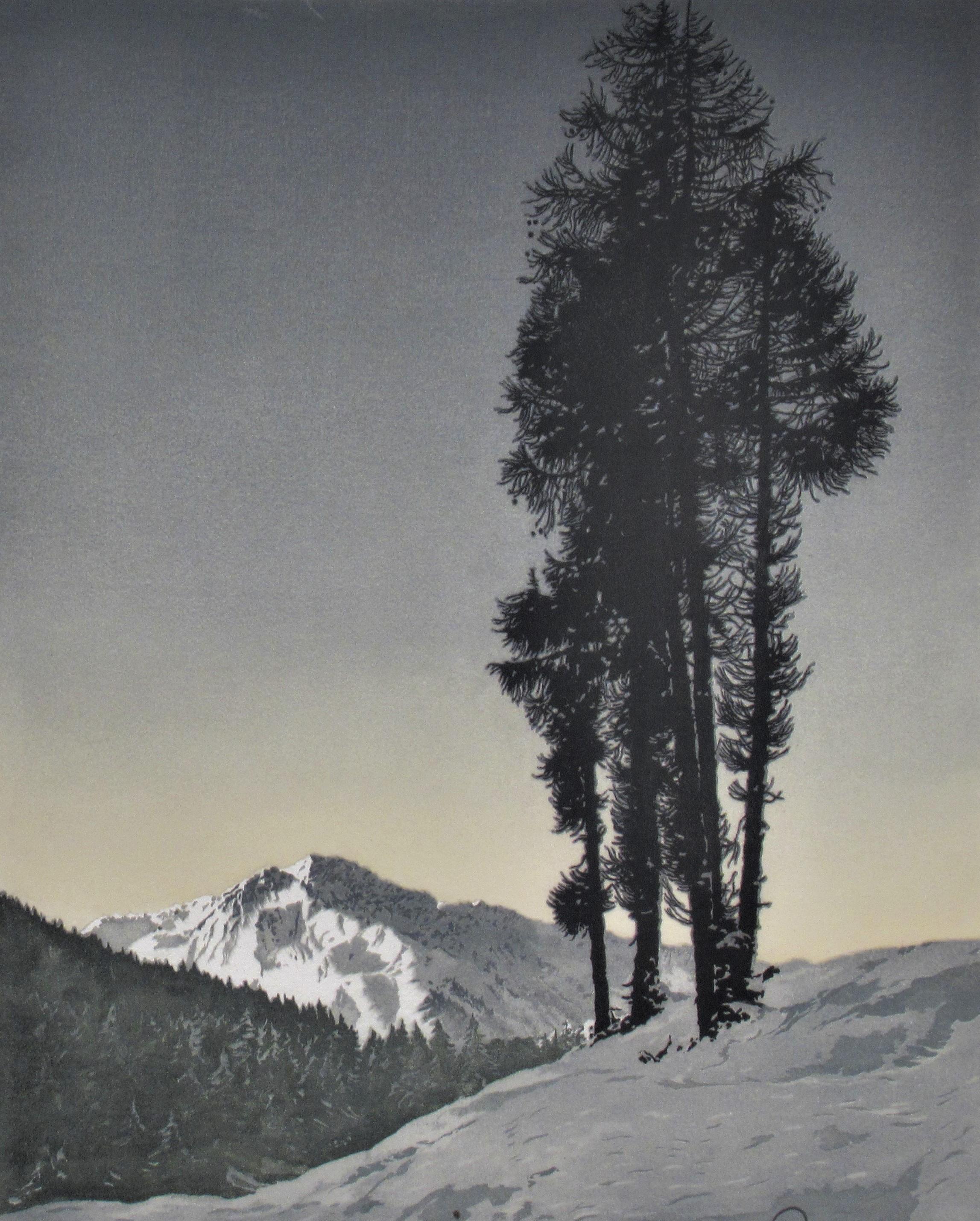 Winter Landscape - Print by Hans Figura