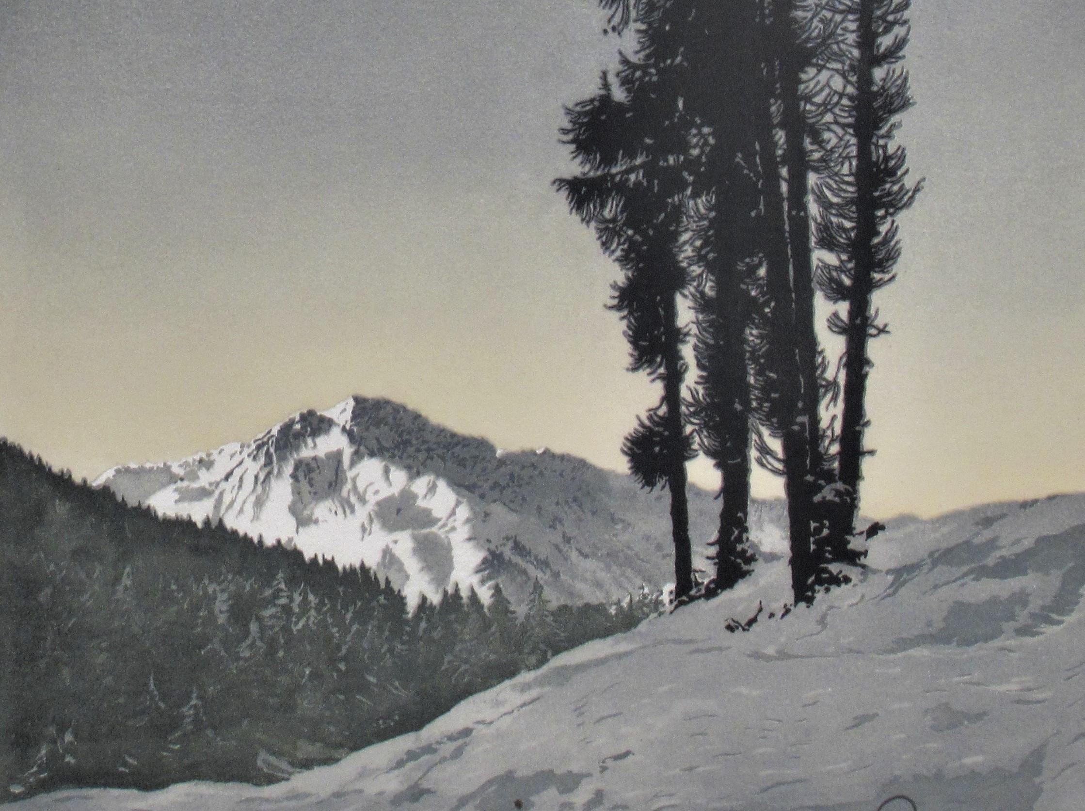 A. Winter Landscape - Print Realismo di Hans Figura