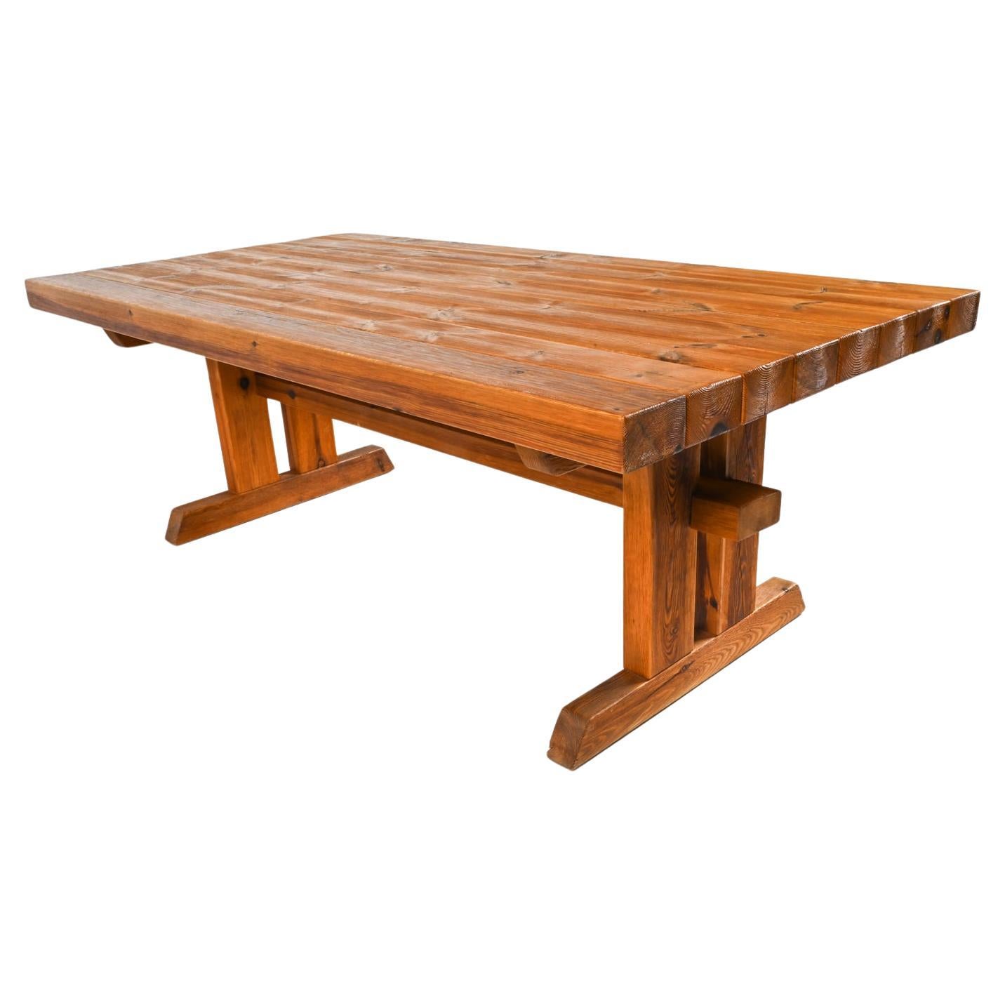 Hans Frydendal for IDE Møbler "Christian IV" Dining Table in Solid Pine For Sale
