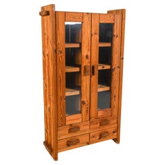 Vintage Hans Frydendal for IDE Møbler "Christian IV" Display Cabinet in Pomeranian Pine