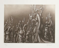 Blah! Blah! Blah!, acquaforte surrealista di Hans Georg RAUCH