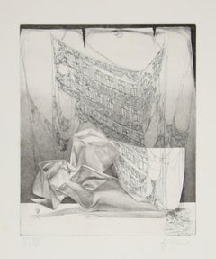 Apocalisse felice #1, acquaforte surrealista di Hans Georg RAUCH