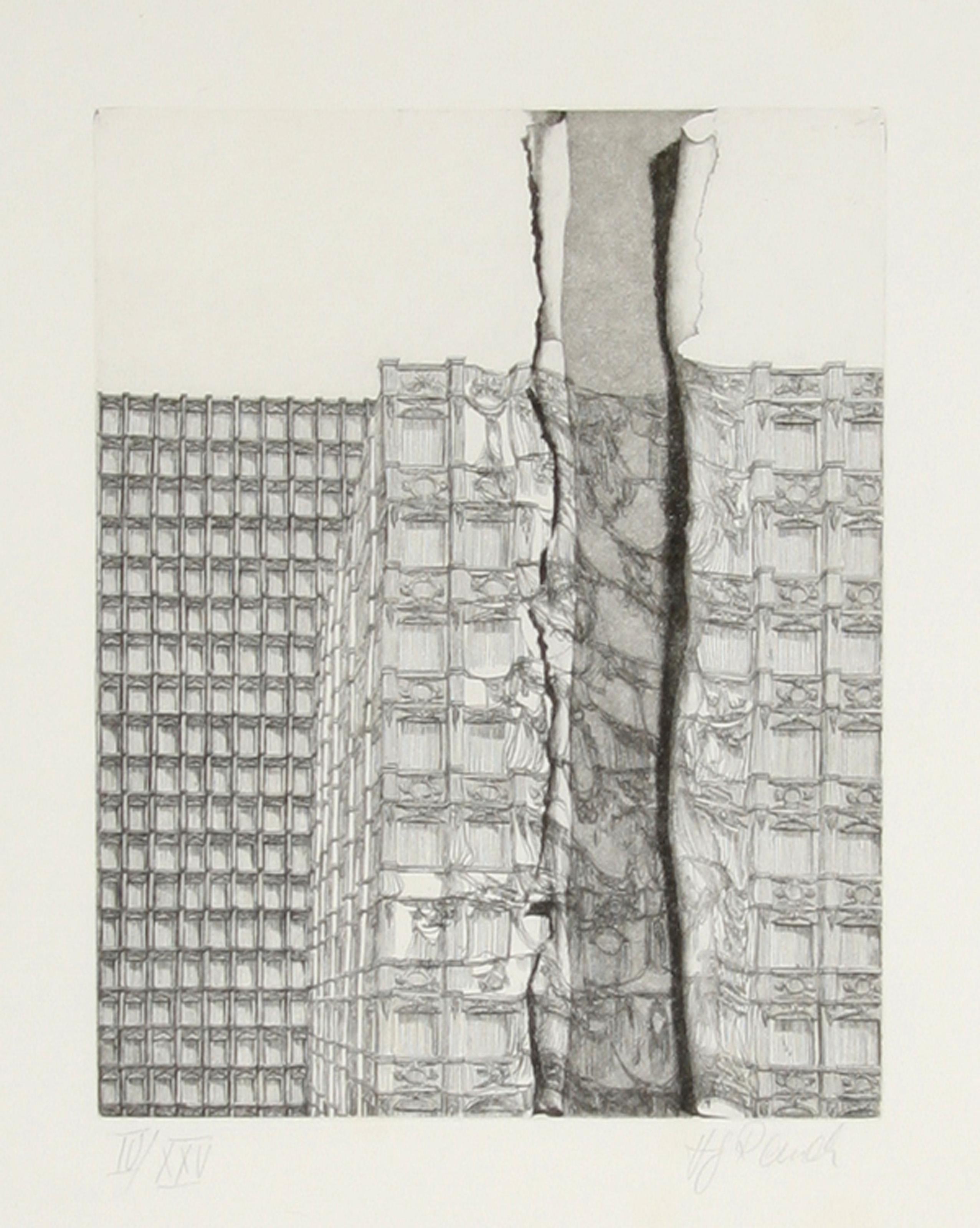 Happy Apocalypse #2, Surrealist Aquatint Etching by Hans-Georg Rauch