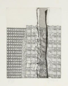 Apocalisse felice #2, acquaforte surrealista all'acquatinta di Hans Georg RAUCH
