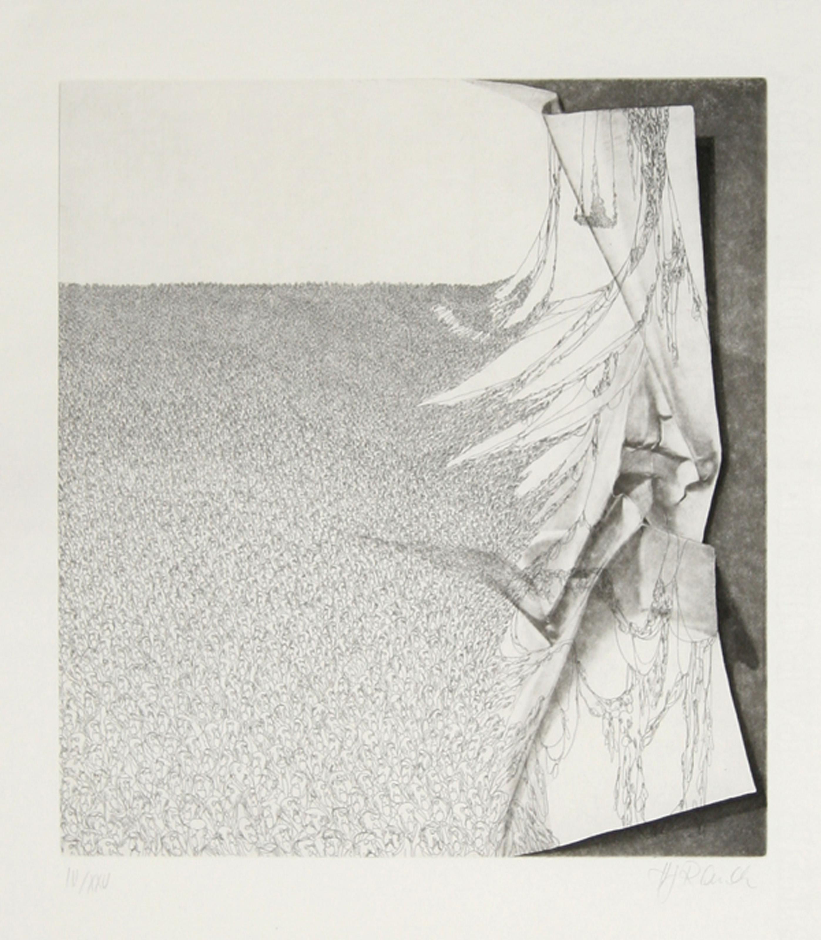 Happy Apocalypse #4, Surrealist Aquatint Etching by Hans-Georg Rauch