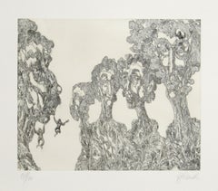 La giungla umana, acquaforte surrealista all'acquatinta di Hans Georg RAUCH