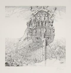 Senza titolo #1, acquaforte surrealista di Hans Georg RAUCH