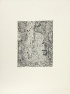 Senza titolo 1, acquaforte surrealista di Hans Georg RAUCH
