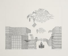 Senza titolo (29), acquaforte surrealista di Hans Georg RAUCH
