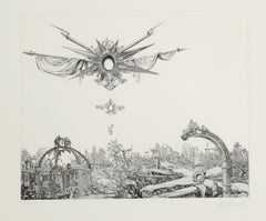 Senza titolo (57), acquaforte surrealista di Hans Georg RAUCH