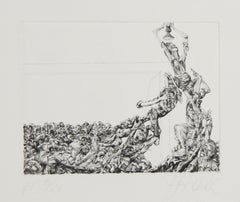 Senza titolo 66, acquatinta surrealista di Hans Georg RAUCH