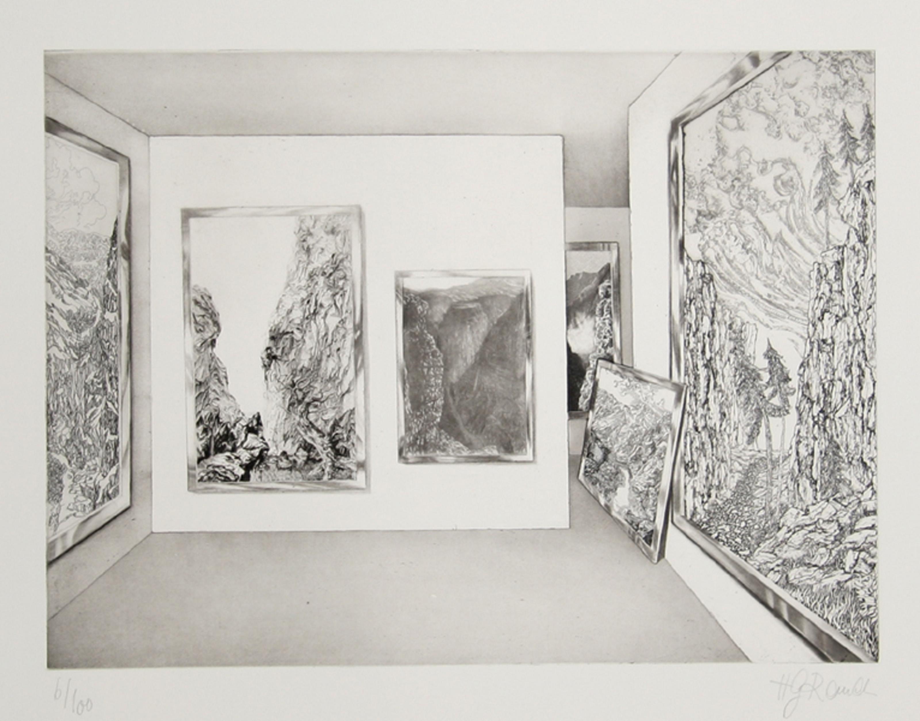 Untitled, Surrealist Aquatint Etching by Hans-Georg Rauch