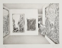 Senza titolo, acquaforte surrealista di Hans Georg RAUCH