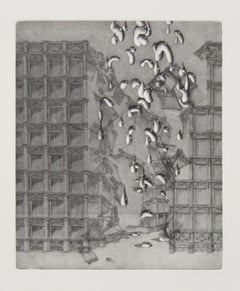 Senza titolo, acquaforte surrealista di Hans Georg RAUCH