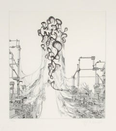 Senza titolo, acquaforte surrealista di Hans Georg RAUCH