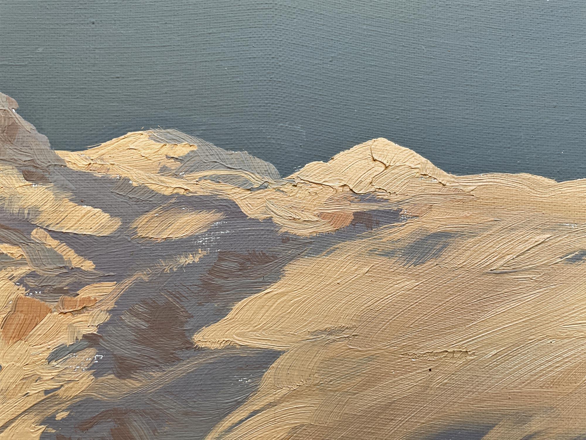 Hans Grabner, Snowy Landscape at Twilight Oil on Canvas 6