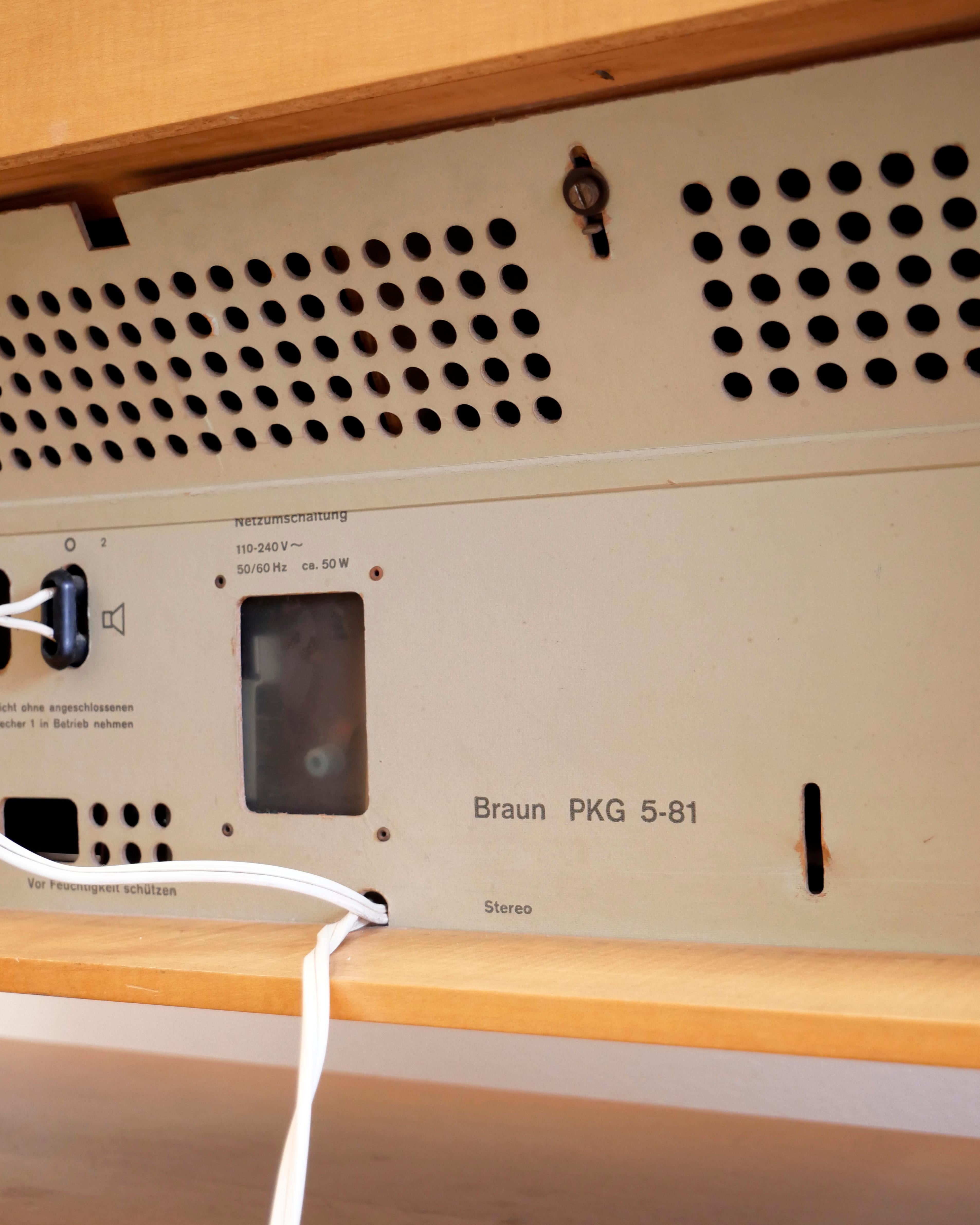 Hans Gugelot, Braun PKG 5-81 Radiogram record player for Dieter Rams audio SK4 5 10