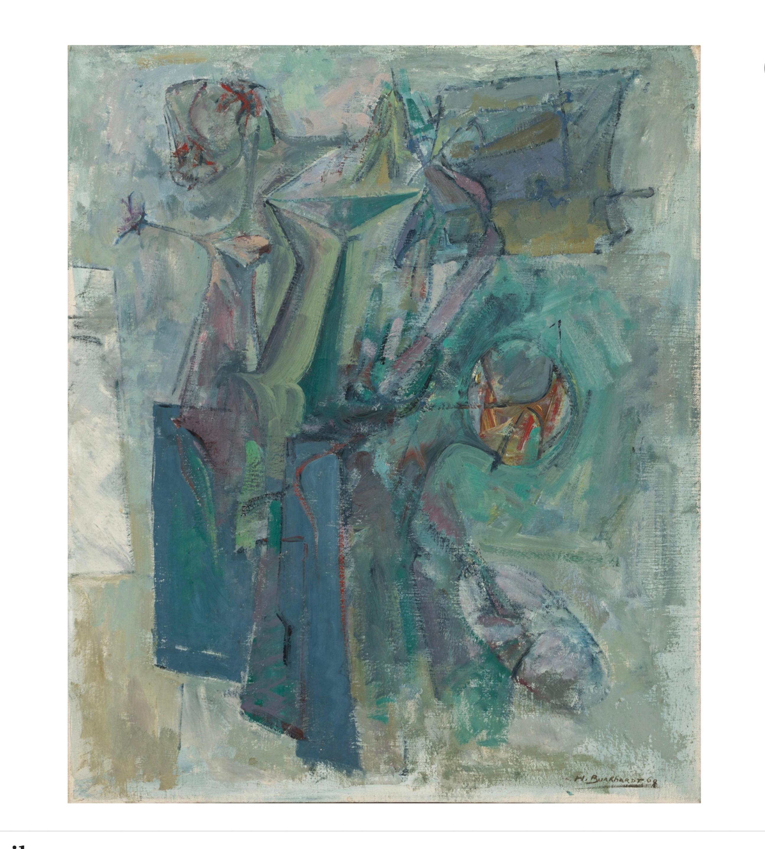 Burkhardt Abstract Oil On Canvas For Sale 2
